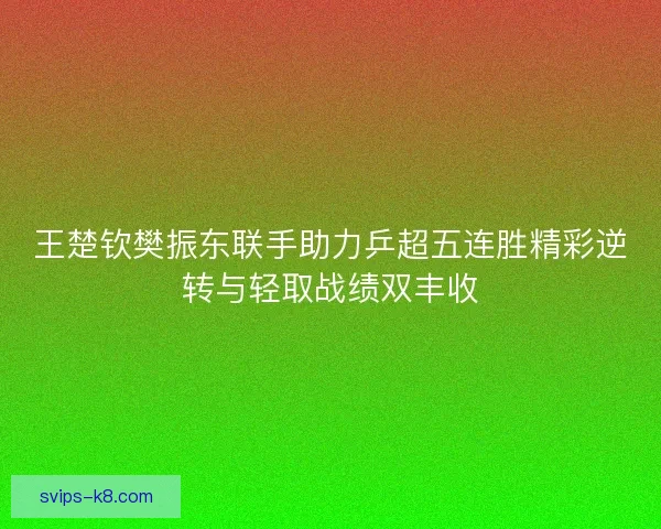 王楚钦樊振东联手助力乒超五连胜精彩逆转与轻取战绩双丰收 王楚钦樊振东联手助力乒超五连胜精彩逆转与轻取战绩双丰收